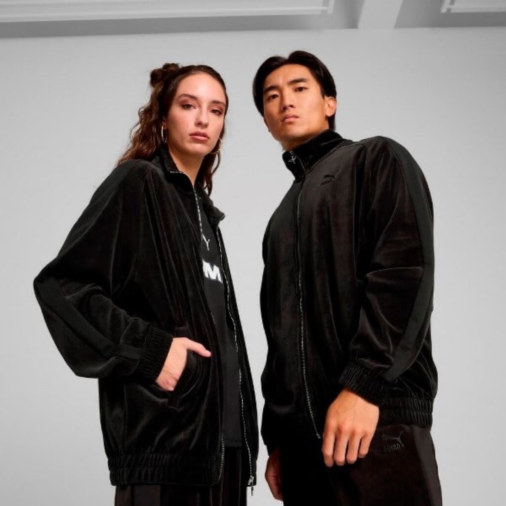 NWT men's medium puma T7 oversized velour track top/jacket 626712-01 $90 - Picture 5 of 7